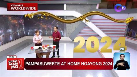 Mga pampasuwerte ngayong 2024, alamin! .